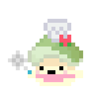 green mushroom pixel art icon