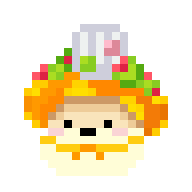 orange mushroom pixel art icon